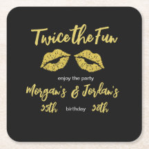 Casais Elegante Aniversário do Kisses Dourado Negr