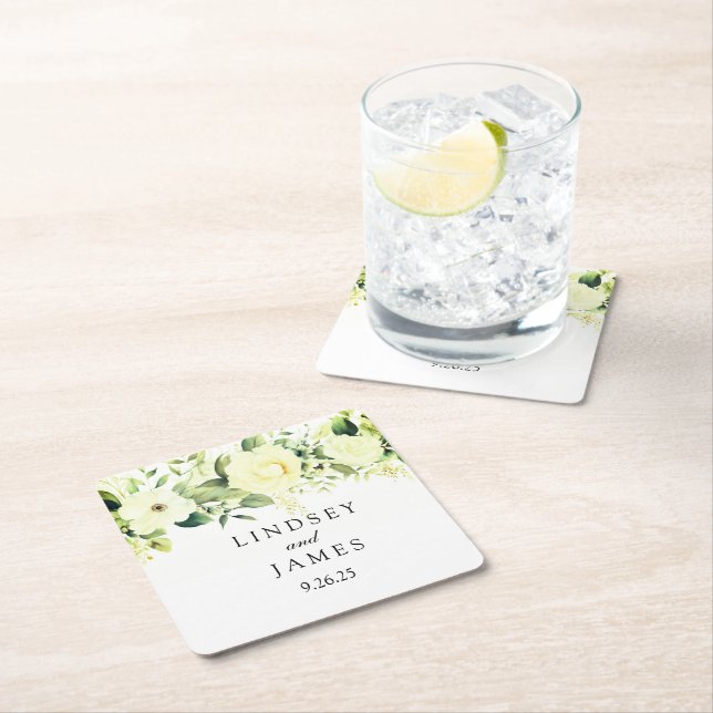 Porta-copo De Papel Quadrado Casamento (Insitu)