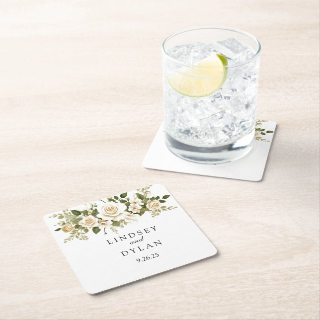 Porta-copo De Papel Quadrado Casamento (Insitu)