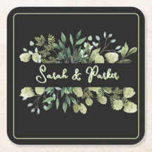 Casamento com Folhagem Tropical Verde Elegante