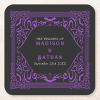 Casamento da Catedral de Vampiros Góticos Roxos