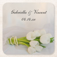 Casamento de Buquê de Tulipas Brancas