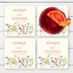 Porta-copo De Papel Quadrado Casamento de Jardins Florais de Flores Selvagens<br><div class="desc">Estas são Portas copos de Papel de Casamento de Flores Selvagens de Flores Selvagens para Jardins Florais!</div>