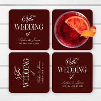 Casamento Elegante Vintage Marfim Burgundy Escuro