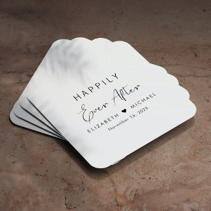 Porta-copo De Papel Quadrado Casamento Feliz Para Sempre