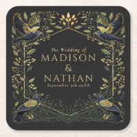 Casamento Floral de Raven Gótico Encantado Verde