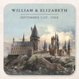 Porta-copo De Papel Quadrado Casamento Harry Potter | Castelo de Hogwarts