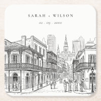 Casamento Minimalista Esboço New Orleans Louisiana