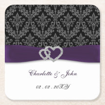 Casamento Purple Damask Diamante