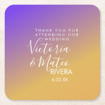 Casamento Púrpura Amarelo Amarelo-Sol com Gradient