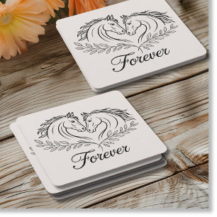 Porta-copo De Papel Quadrado Casamento Rustic Horse Equestrian Country Western