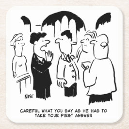 Porta-copo De Papel Quadrado Casamento Vows Vicar e Melhor Homem