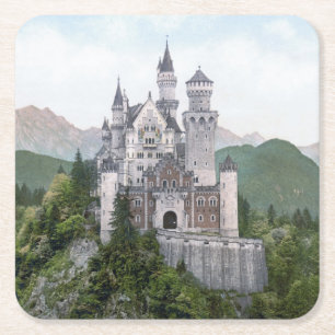 Porta-copo De Papel Quadrado Castelo alemão Fairytale