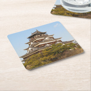 Porta-copo De Papel Quadrado Castelo de Hiroshima 広島城, Hiroshima, Japão