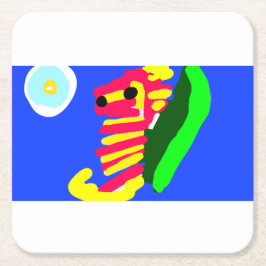 Porta-copo De Papel Quadrado Cavalo da costa no verão