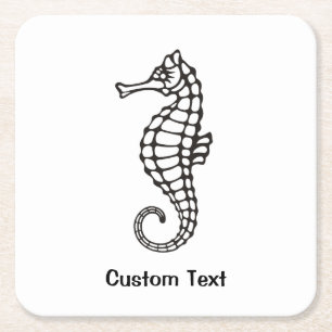 Porta-copo De Papel Quadrado Cavalo-da-costa preto