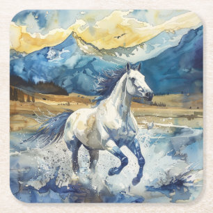 Porta-copo De Papel Quadrado Cavalo da Montanha