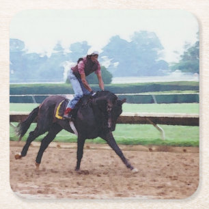Porta-copo De Papel Quadrado Cavalo de corrida