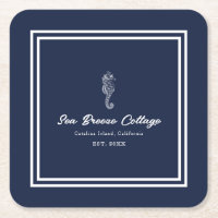 Cavalo de praia azul e branca