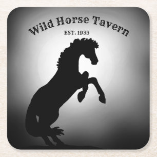 Porta-copo De Papel Quadrado Cavalos do Coração V Lua Preguiçosa