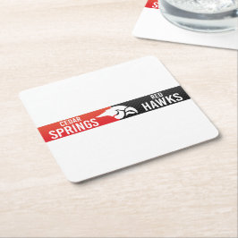 Porta-copo De Papel Quadrado Cedar Primavera Red Hawks #3