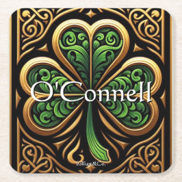 Porta-copo De Papel Quadrado Celtic Shamrock Coaster