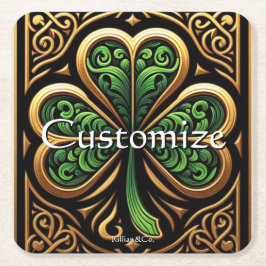 Porta-copo De Papel Quadrado Celtic Shamrock Coaster