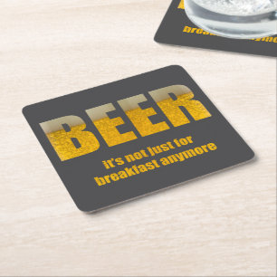 Porta-copo De Papel Quadrado Cerveja não é só para o café da manhã
