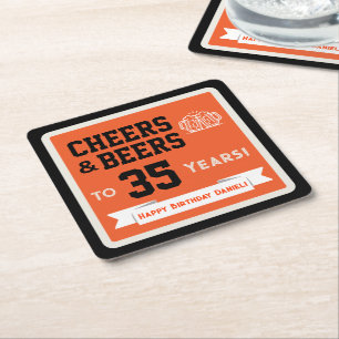Porta-copo De Papel Quadrado Cervejas com Tema Esportivo e Festa de Aniversário
