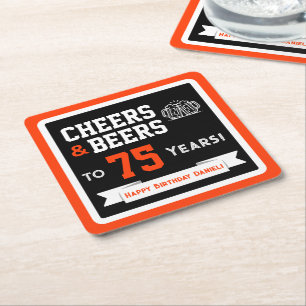 Porta-copo De Papel Quadrado Cervejas com Tema Esportivo e Festa de Aniversário