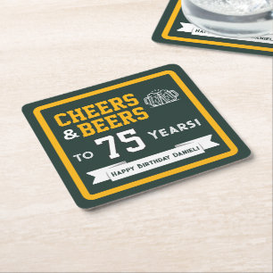 Porta-copo De Papel Quadrado Cervejas e Aplausos com Tema Esportivo para Festa 