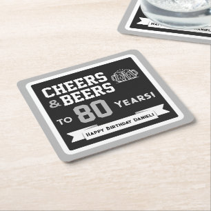 Porta-copo De Papel Quadrado Cervejas e Aplausos com Tema Esportivo para Festa