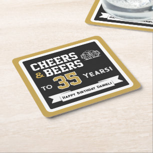 Porta-copo De Papel Quadrado Cervejas e Aplausos com Tema Esportivo para Festa 