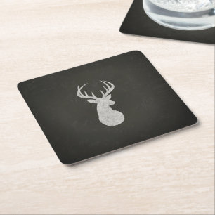 Porta-copo De Papel Quadrado Cervos com o desenho de giz dos Antlers
