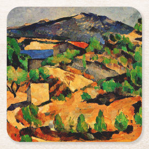 Porta-copo De Papel Quadrado Cezanne - Montanhas vistas em l'Estaque