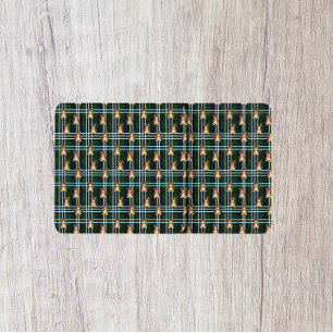 Porta-copo De Papel Quadrado Chá de Bebê do Ursinho Xadrez Elegante