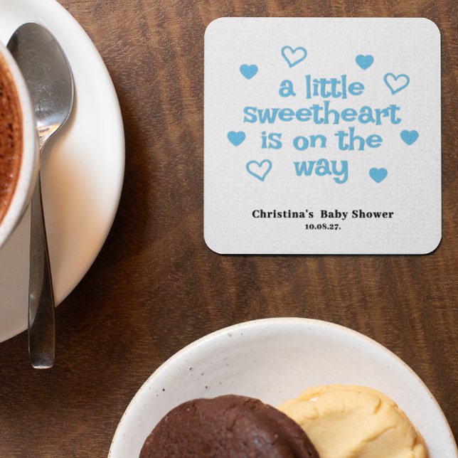 Porta-copo De Papel Quadrado Chá de fraldas Blue Boy (Criador carregado)