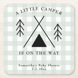 Porta-copo De Papel Quadrado Chá de fraldas de acampamento