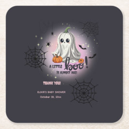 Porta-copo De Papel Quadrado Chá de fraldas de Pequeno Boo de Abóbora