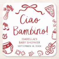 Chá de fraldas de Pizza Ciao Bambino, Desenhada à