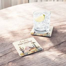 Porta-copo De Papel Quadrado Chá de fraldas Rustic Boho Wild West Boy