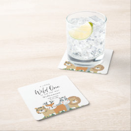 Porta-copo De Papel Quadrado Chá de fraldas Safari Selgle