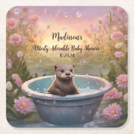 Porta-copo De Papel Quadrado Chá de fraldas totalmente adorável