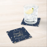 Porta-copo De Papel Quadrado Chá de panela Brunch e Bubble Confetti<br><div class="desc">Celebre em estilo com essas portas copos modernas e muito modernas de chá de panela ou papel festa de aniversário. Esta design é fácil de personalizar com a sua redação de eventos especiais e os seus convidados ficarão entusiasmados quando virem estas portas copos fabulosas. Itens correspondentes podem ser encontrados na...</div>