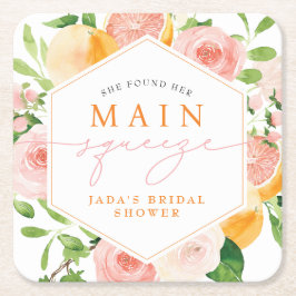 Porta-copo De Papel Quadrado Chá de panela de compressão principal da Fruta Cit