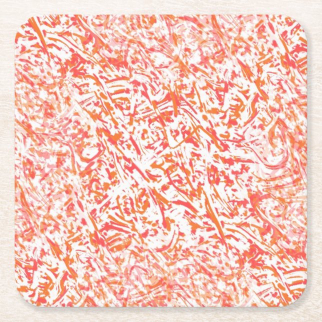 Porta-copo De Papel Quadrado Chamas (Frente)