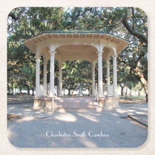 Porta-copo De Papel Quadrado Charleston South Carolina, miradouro, bateria