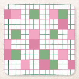 Porta-copo De Papel Quadrado Checkered Coaster