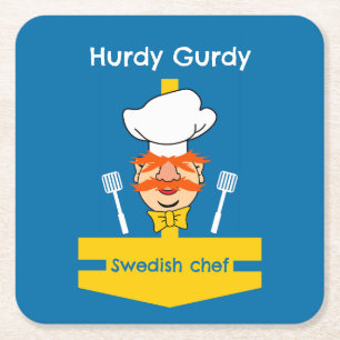 Porta-copo De Papel Quadrado Chef Sueco