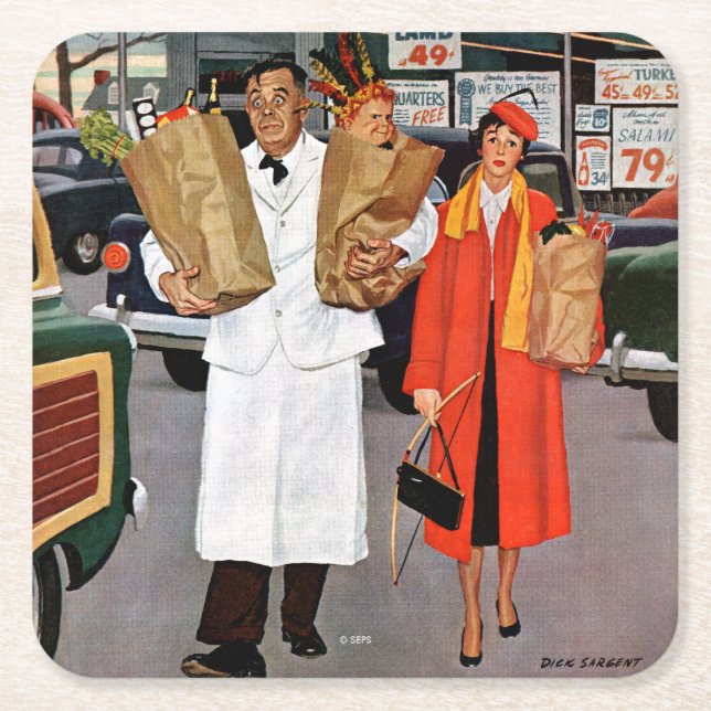 Porta-copo De Papel Quadrado Cheio do saco do problema (Frente)